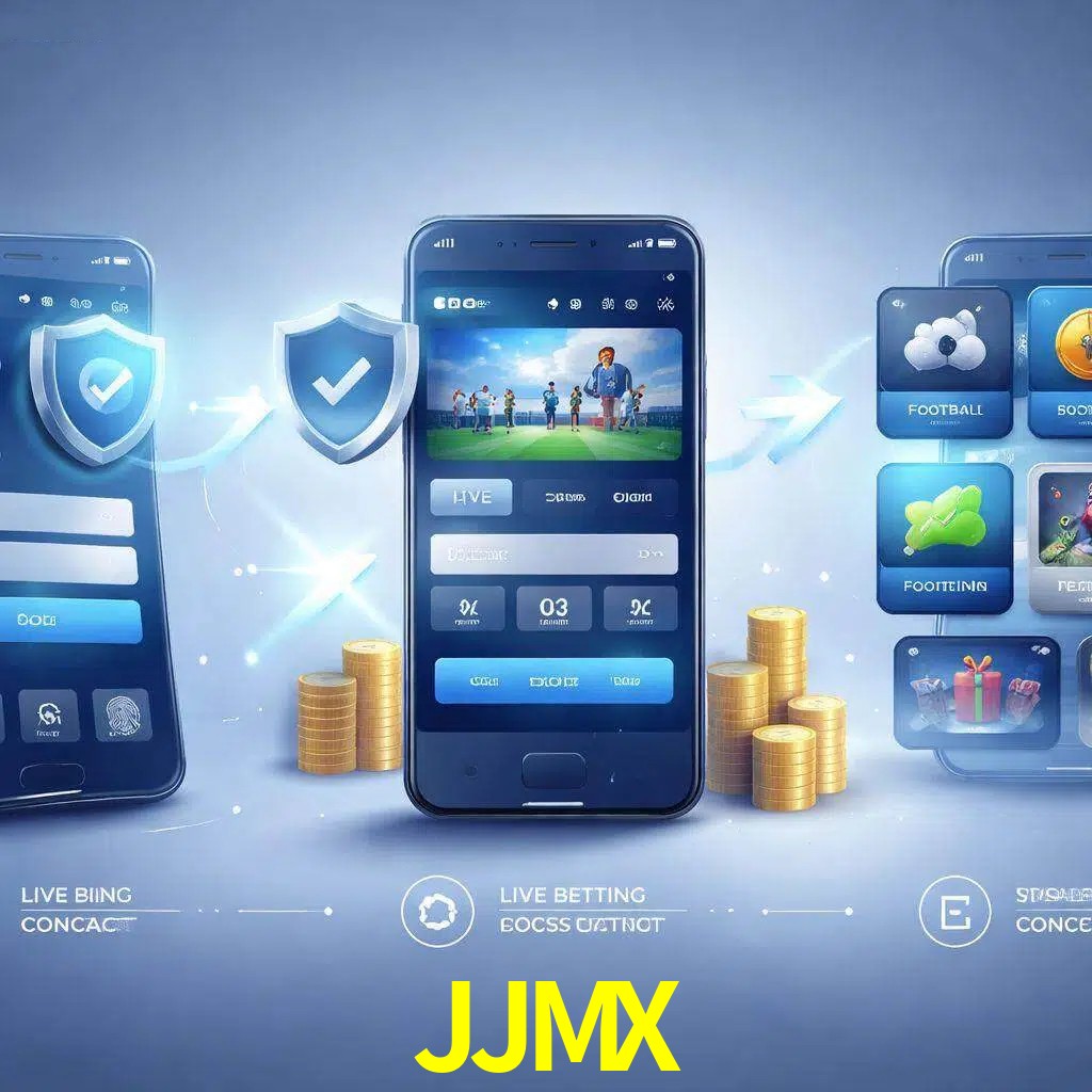 Pasos de acceso a la app JJMX en pantalla de teléfono móvil